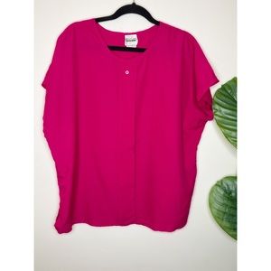 XL Vintage Bentley Woman’s Hot Pink Blouse